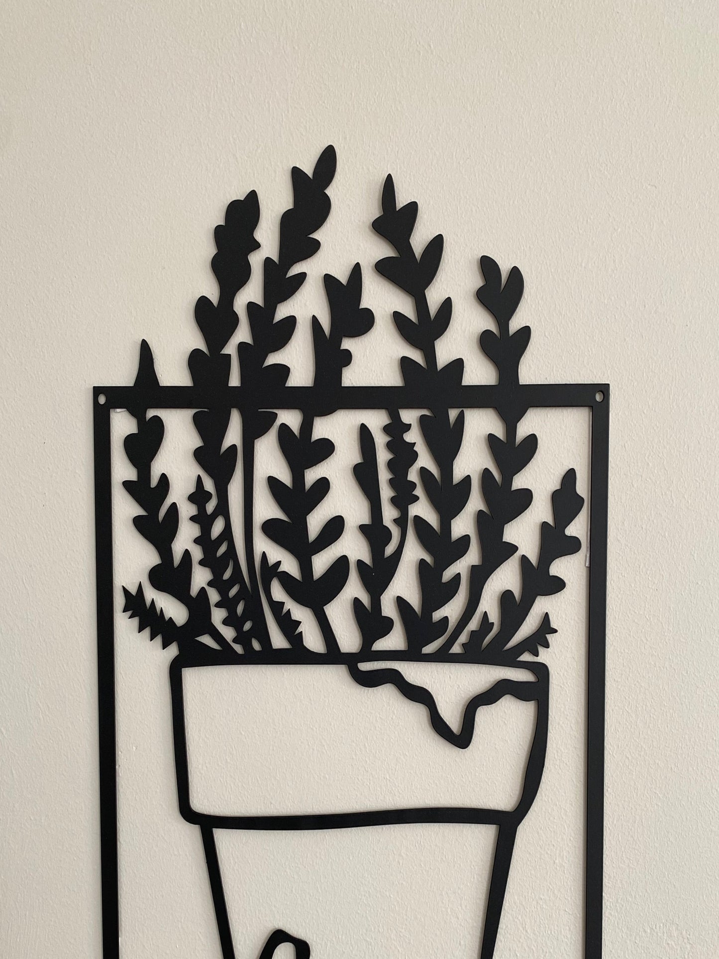 R4U Metal Wall Decor Art-Potted Flowers (Set of 4)
