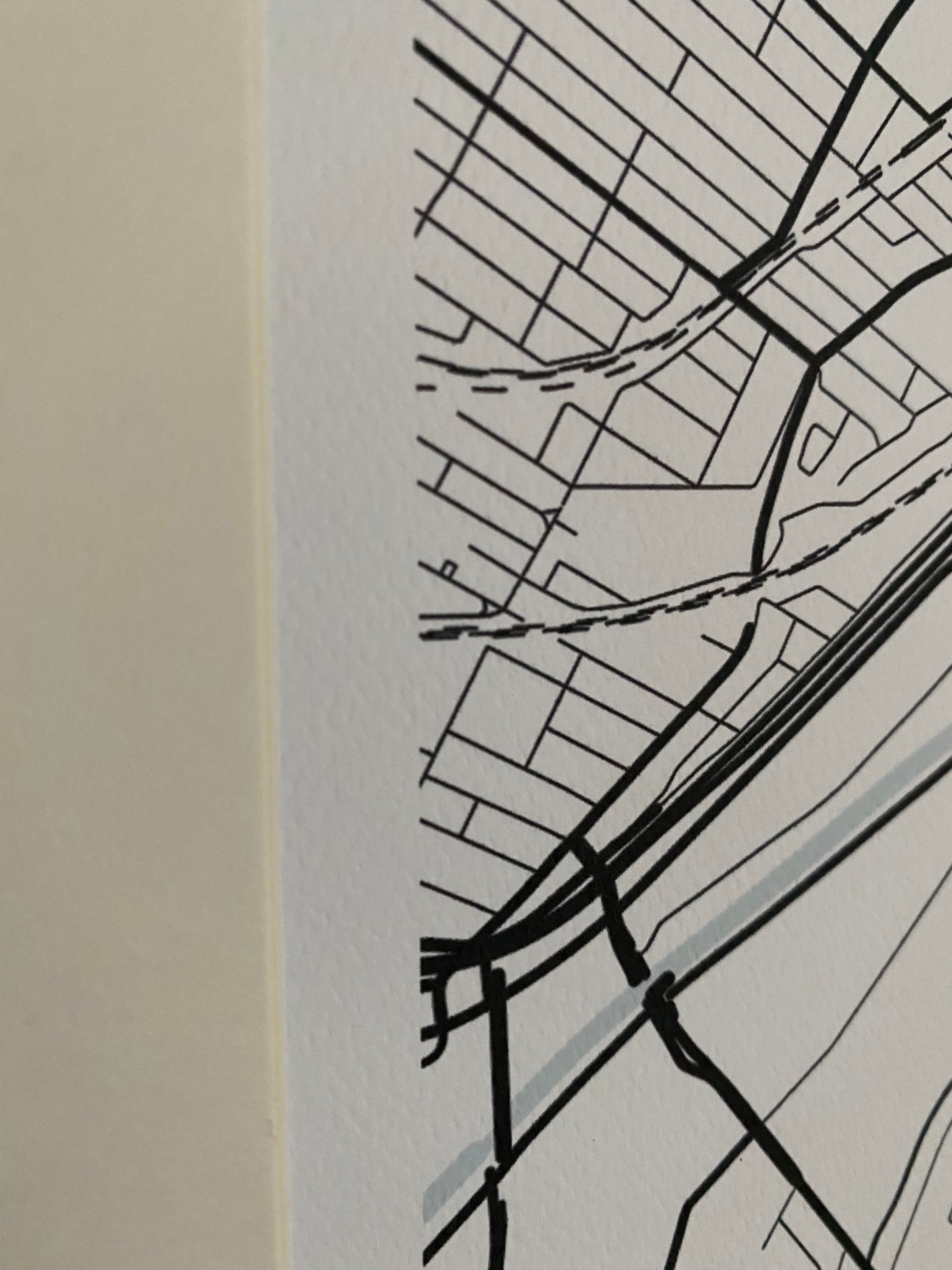 Montreal City Print Map Wall Art with Frame