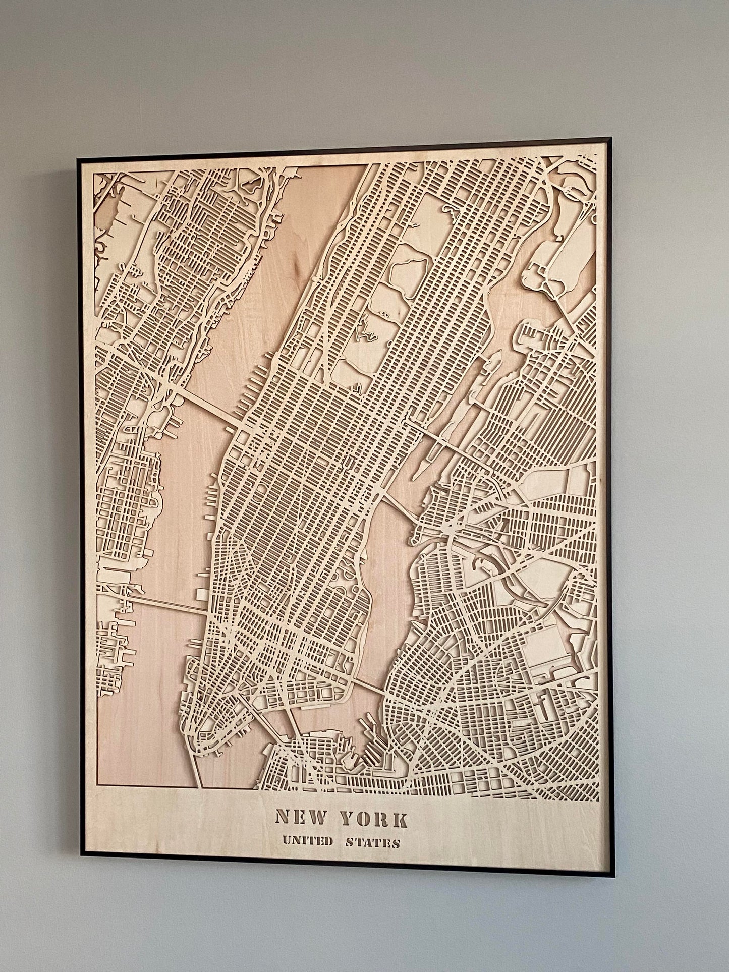 R4U New York Map Wall Art