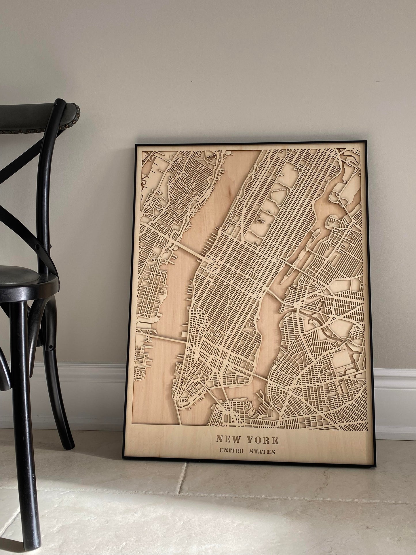 R4U New York Map Wall Art